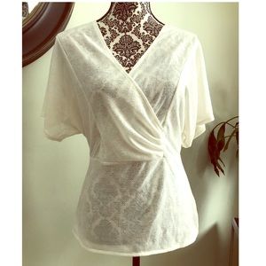 Sheer white top, M/L